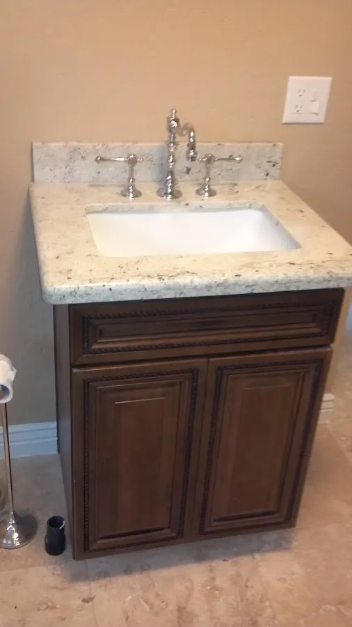 Finished bathroom vanity for Gas Leak Detection in Miami Springs